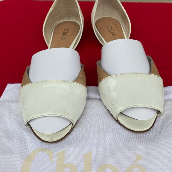 Chloe flats open toe Sz 7 - Picture 7 of 7